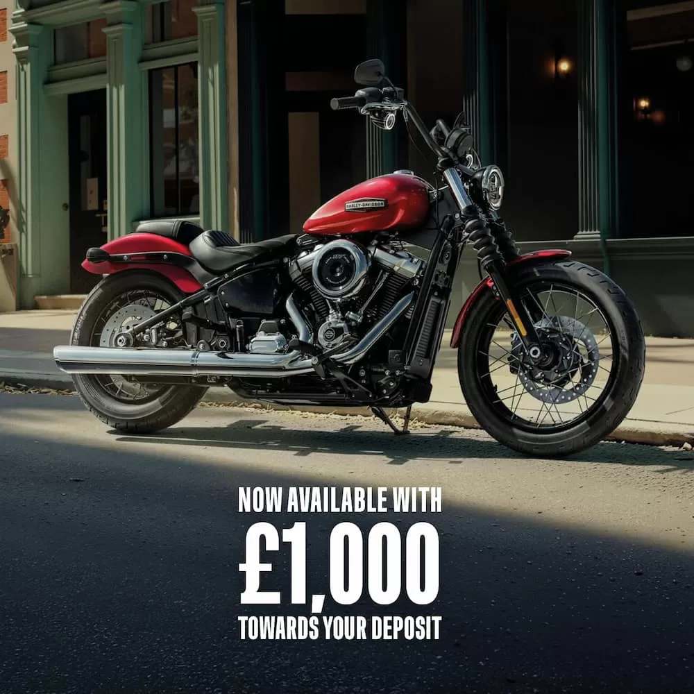 Street Bob now available with £1,000 towards your deposit 