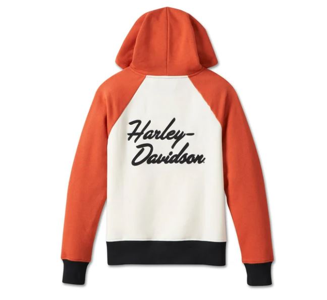 Harley Davidson Women s Custom Colorblock Bar Shield Pullover Hoodie 99009 23VW